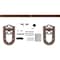 Ekena Millwork Premium Wagon Wheel Horseshoe Barn Door Hardware Set w/ 5' Track for 2 1/4" Doors, Copper Vein GB600155H2WCV - alternate 5